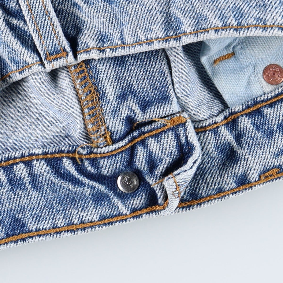 90'S Levi's 550 Relaxed Fit Denim Shorts, Made in USA, Women's Size L (W30 equivalent), Vintage cotton Blue type light blue Vintage Second Hand