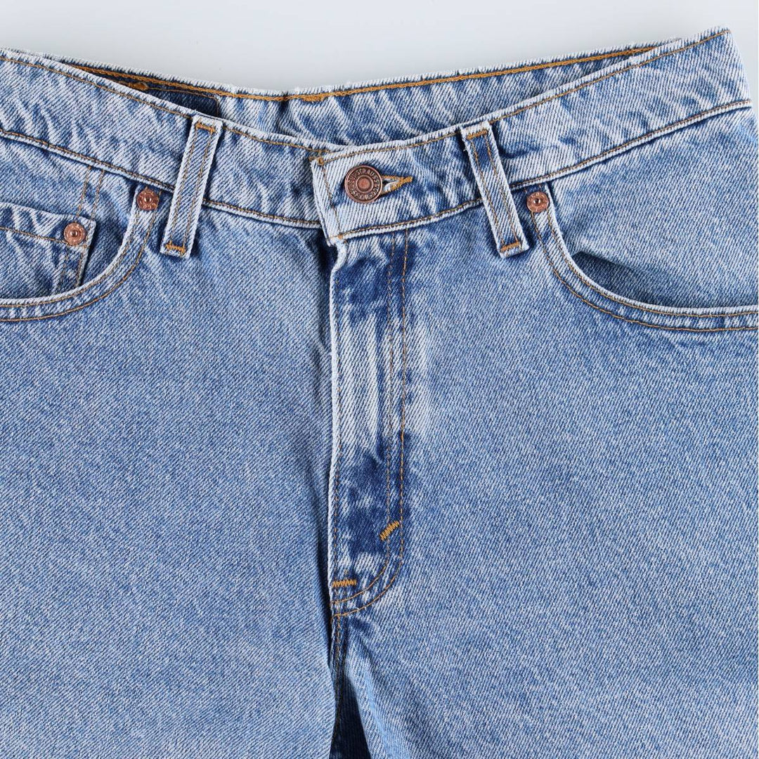 90'S Levi's 550 Relaxed Fit Denim Shorts, Made in USA, Women's Size L (W30 equivalent), Vintage cotton Blue type light blue Vintage Second Hand