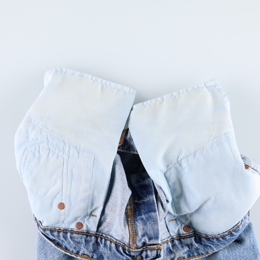 90'S Levi's 550 Relaxed Fit Denim Shorts, Made in USA, Women's Size L (W30 equivalent), Vintage cotton Blue type light blue Vintage Second Hand