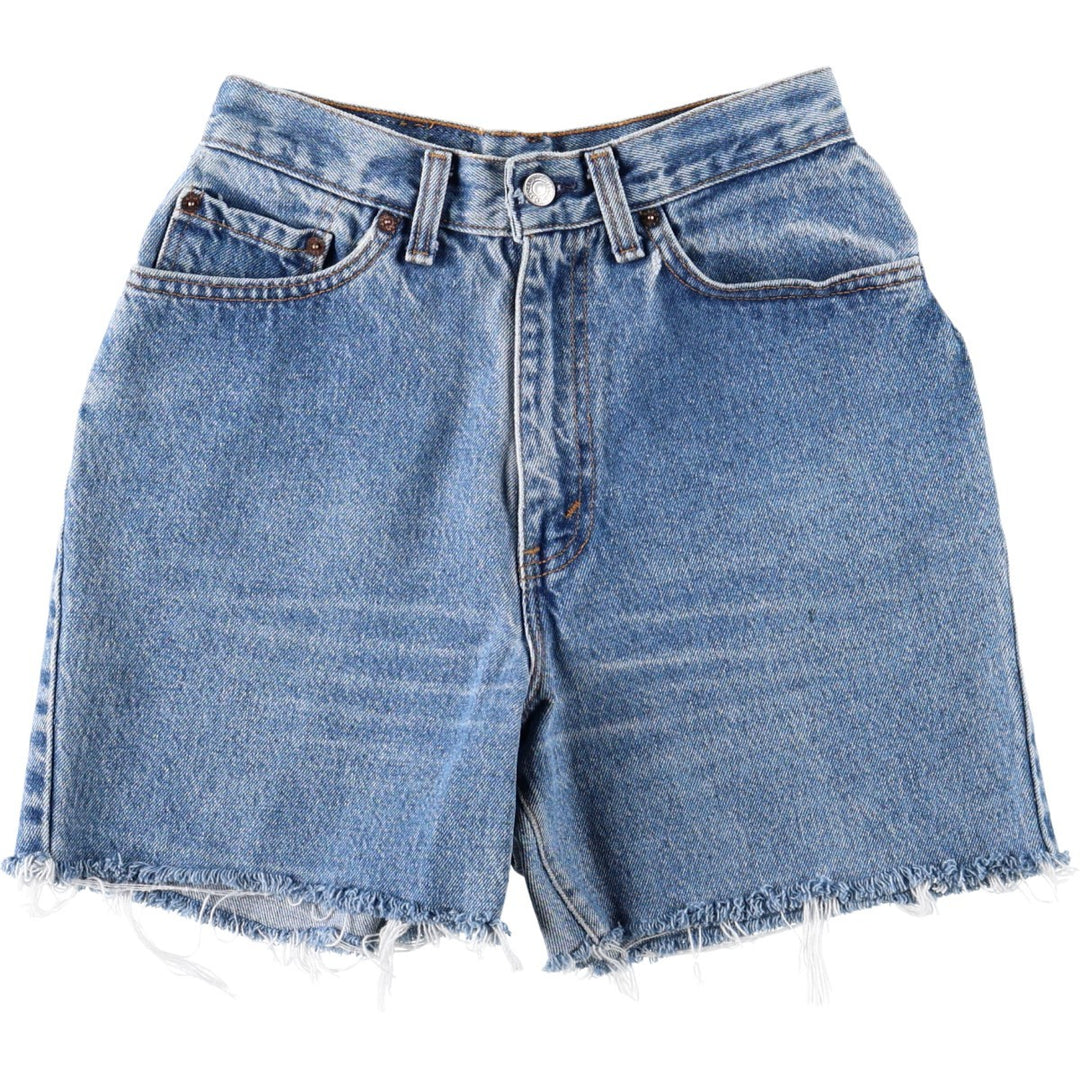 1990'S Levi's 17505-1230 Cut-off Denim Shorts, Made in USA, Women's Size M (W26 equivalent), Vintage. cotton blue type Vintage Second Hand