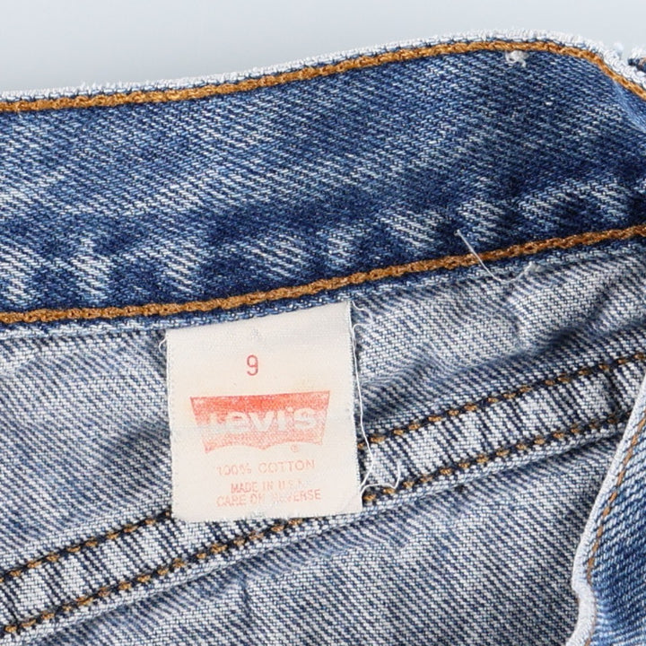 1990'S Levi's 17505-1230 Cut-off Denim Shorts, Made in USA, Women's Size M (W26 equivalent), Vintage. cotton blue type Vintage Second Hand