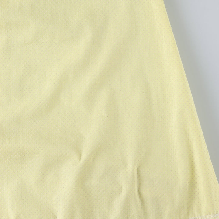 Polka Dot Pattern Short-Sleeved Frill Maxi Flare Dress (Women's Size XL) unclear yellow type Vintage Second Hand