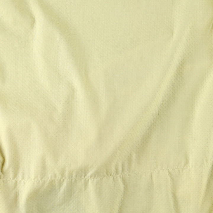 Polka Dot Pattern Short-Sleeved Frill Maxi Flare Dress (Women's Size XL) unclear yellow type Vintage Second Hand