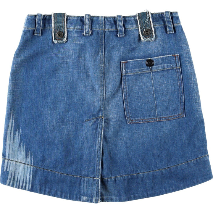 Diesel denim A-line mini skirt, women's size L (approx.) cotton blue type Vintage Second Hand
