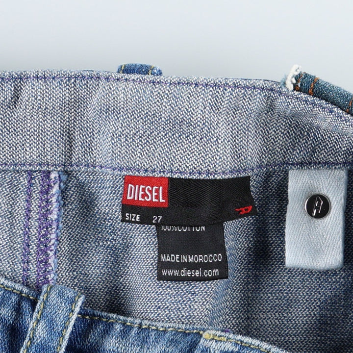 Diesel denim A-line mini skirt, women's size L (approx.) cotton blue type Vintage Second Hand