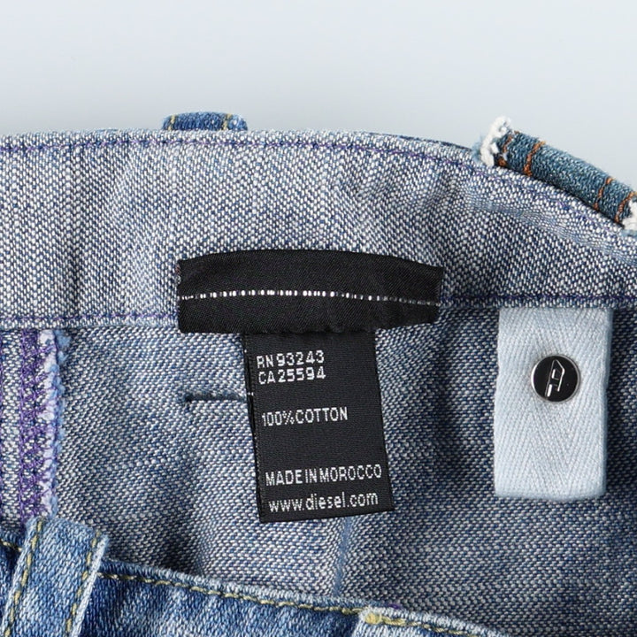 Diesel denim A-line mini skirt, women's size L (approx.) cotton blue type Vintage Second Hand