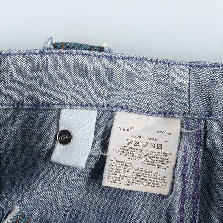 Diesel denim A-line mini skirt, women's size L (approx.) cotton blue type Vintage Second Hand