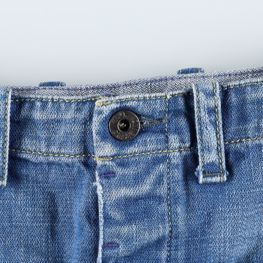 Diesel denim A-line mini skirt, women's size L (approx.) cotton blue type Vintage Second Hand