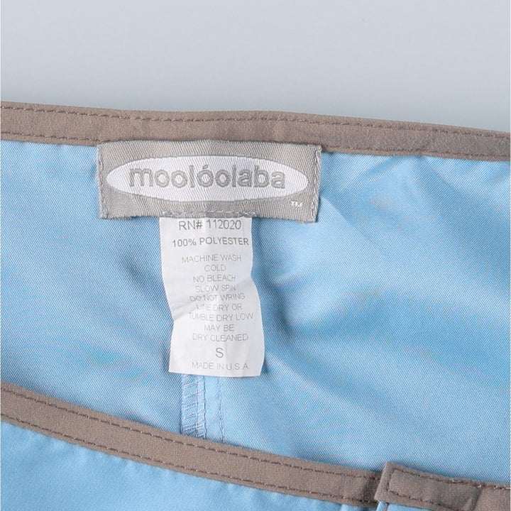 Mooloolaba A-line Mini Skirt, Made in USA, Women's Size S (approx.) polyester Blue type light blue Vintage Second Hand