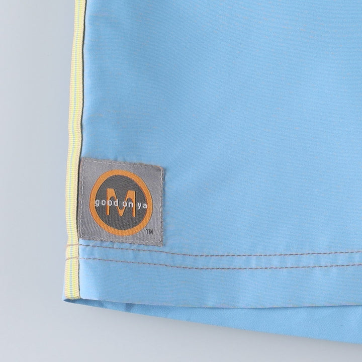 Mooloolaba A-line Mini Skirt, Made in USA, Women's Size S (approx.) polyester Blue type light blue Vintage Second Hand