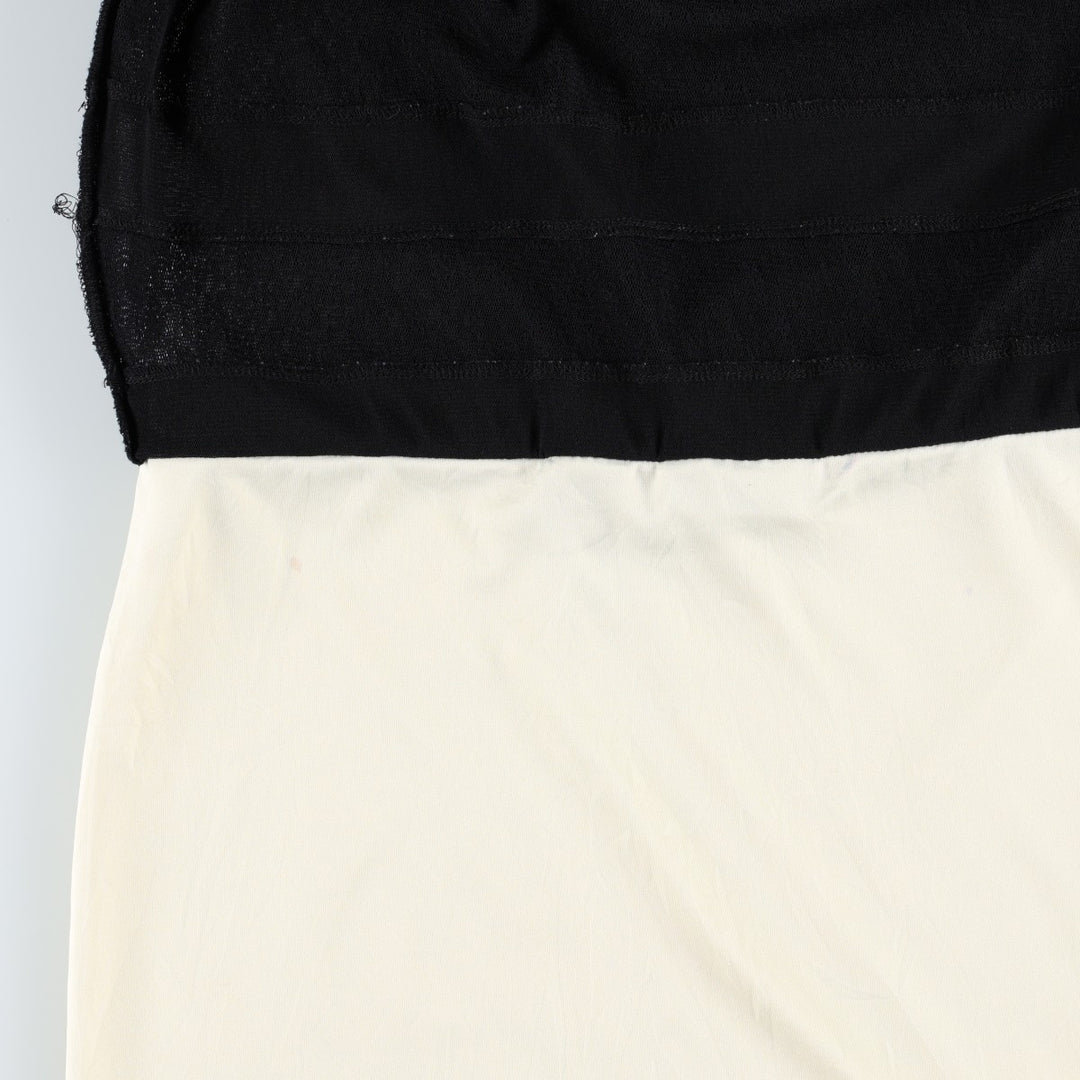 EXPRESS all-over print border pattern frill half-length A-line skirt, women's size M. Nylon black type Vintage Second Hand