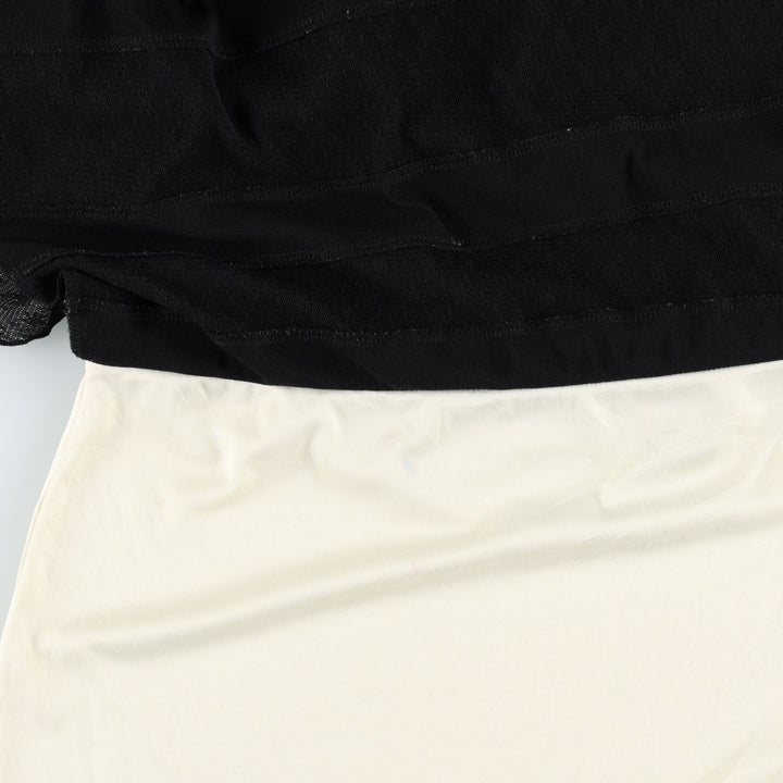 EXPRESS all-over print border pattern frill half-length A-line skirt, women's size M. Nylon black type Vintage Second Hand