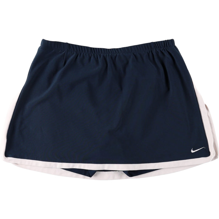 2000'S Nike Team Mini Culotte Skirt (Women's Size M) polyester navy blue type Vintage Second Hand
