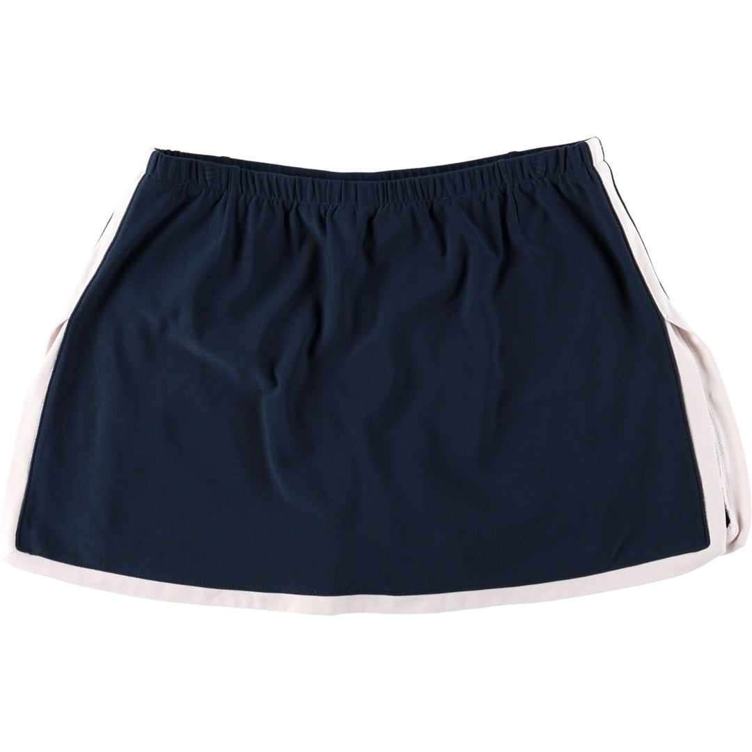 2000'S Nike Team Mini Culotte Skirt (Women's Size M) polyester navy blue type Vintage Second Hand