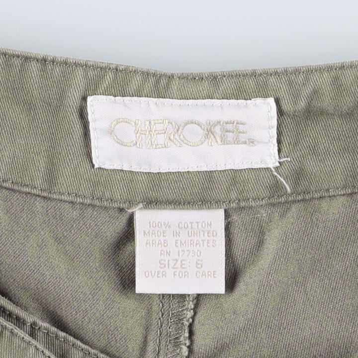 CHEROKEE Culotte Pants, Women's Size L (approx.) cotton Khaki type Vintage Second Hand