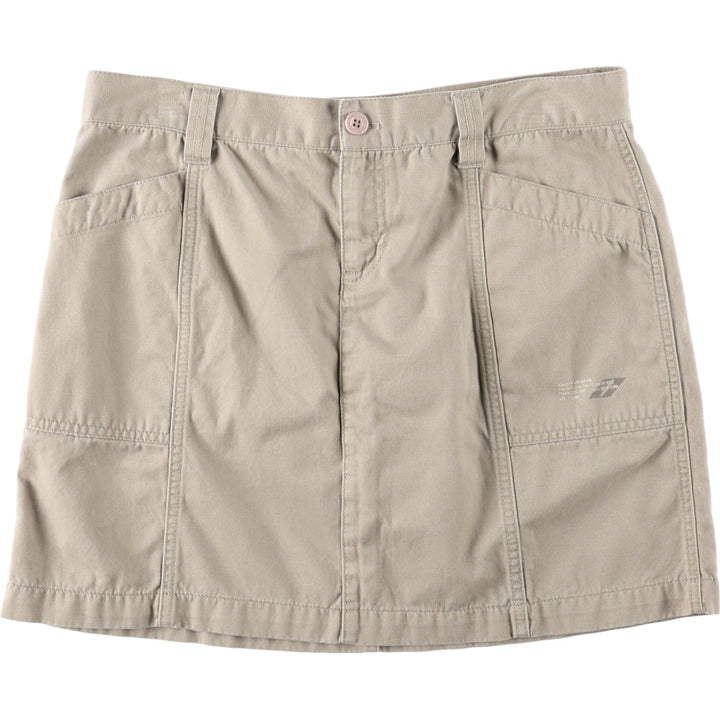 DKNY Jeans A-line Mini Skirt, Women's Size XL (approx.) cotton Beige type Vintage Second Hand