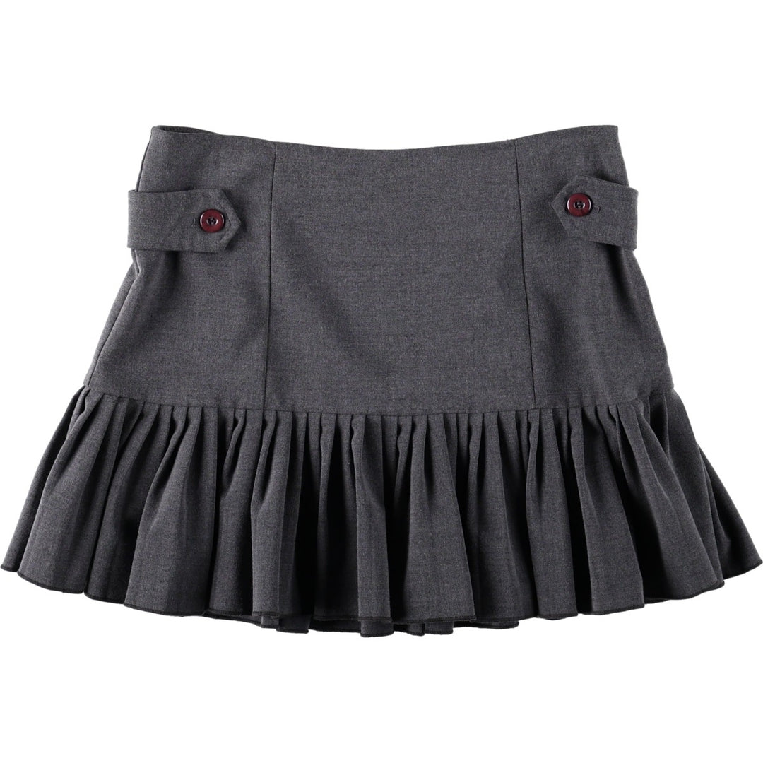 XOXO A-line Mini Skirt, Made in USA, Women's Size L polyester gray type Vintage Second Hand