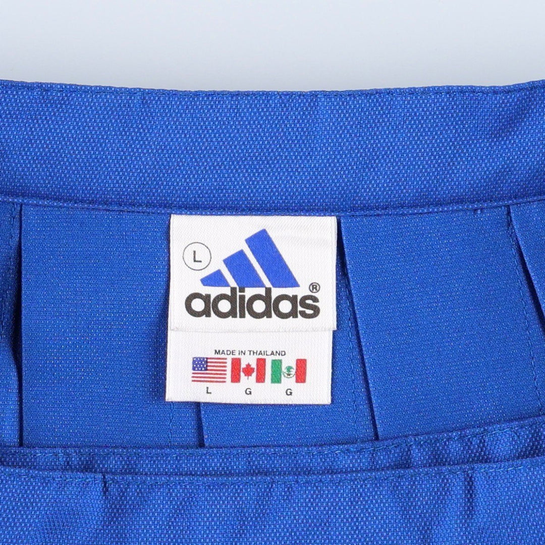 90s-00'S Adidas Pleated Mini Skirt Wrap Skirt Women's Size L (approx.) polyester blue type Vintage Second Hand