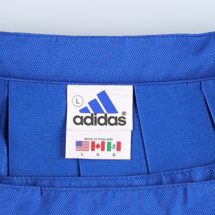 90s-00'S Adidas Pleated Mini Skirt Wrap Skirt Women's Size L (approx.) polyester blue type Vintage Second Hand