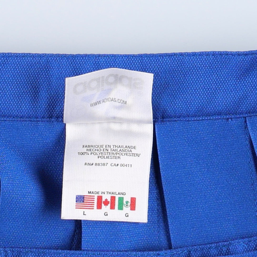 90s-00'S Adidas Pleated Mini Skirt Wrap Skirt Women's Size L (approx.) polyester blue type Vintage Second Hand