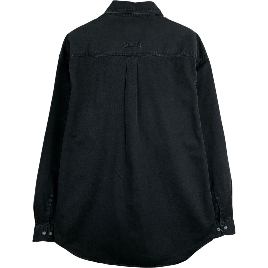 90'S GAP Old Gap Long Sleeve Cotton Shirt Men's L Size Vintage cotton black type Vintage Second Hand