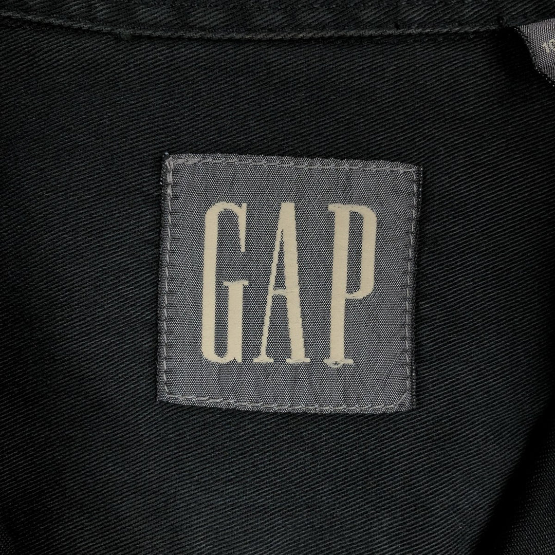 90'S GAP Old Gap Long Sleeve Cotton Shirt Men's L Size Vintage cotton black type Vintage Second Hand