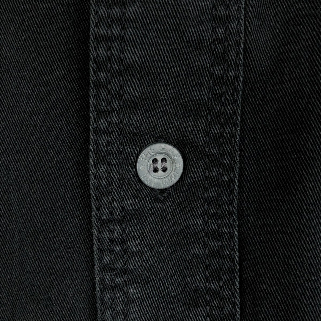 90'S GAP Old Gap Long Sleeve Cotton Shirt Men's L Size Vintage cotton black type Vintage Second Hand