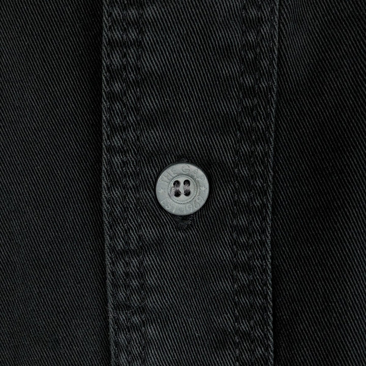 90'S GAP Old Gap Long Sleeve Cotton Shirt Men's L Size Vintage cotton black type Vintage Second Hand