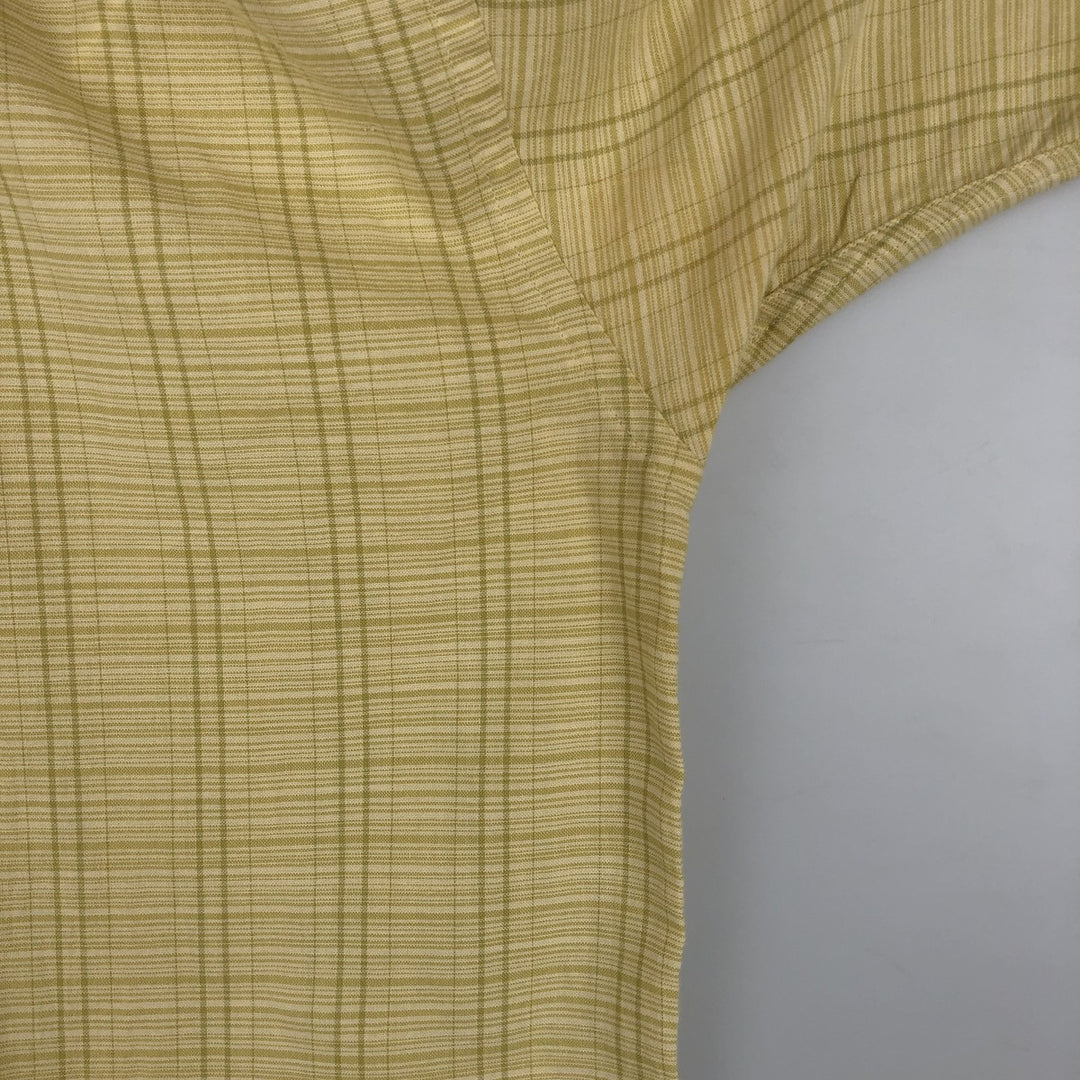 Patagonia Organic Cotton 52920 Stainless Steel Short-Sleeve Cotton Check Shirt, Boxy Shirt, Men's Size M Organic cotton yellow type Vintage Second Hand