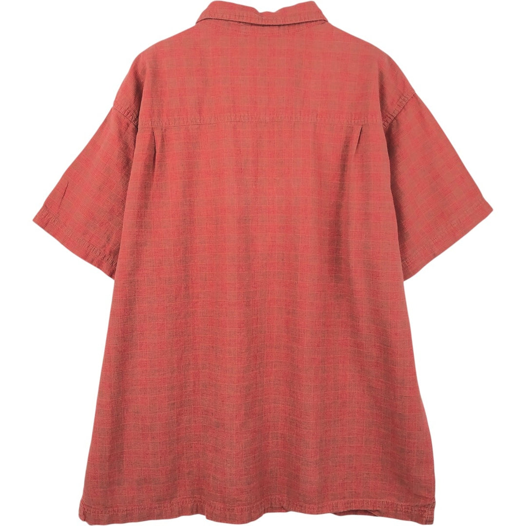 Patagonia 53136S9 Check Pattern Short Sleeve Cotton x Hemp Box Shirt Men's XL Equivalent Hemp red type Vintage Second Hand