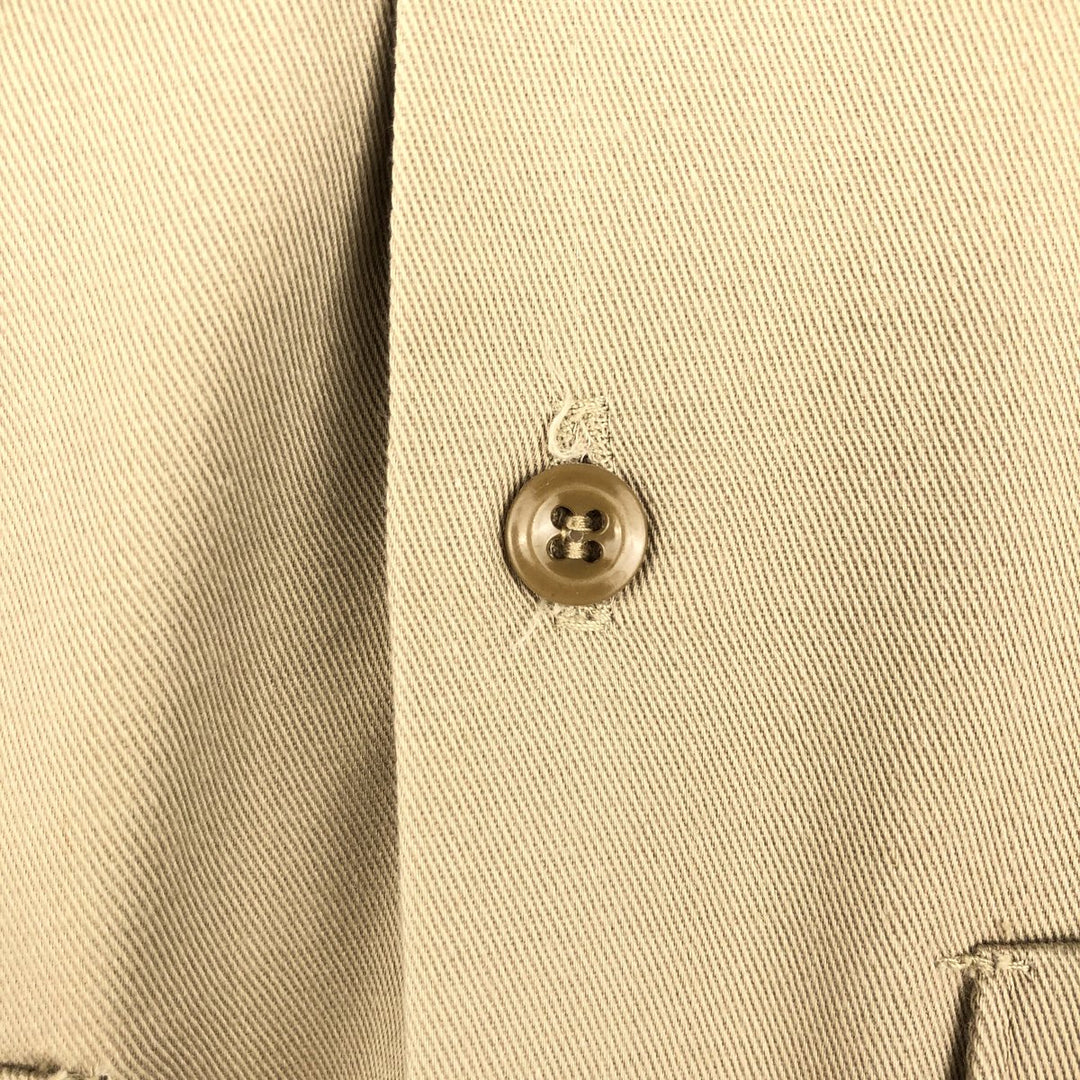 Dickies short-sleeved work shirt, made in the USA, men's size XL. polyester Beige type Vintage Second Hand