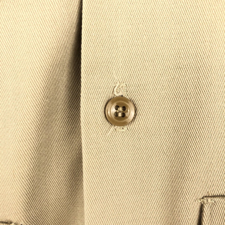 Dickies short-sleeved work shirt, made in the USA, men's size XL. polyester Beige type Vintage Second Hand