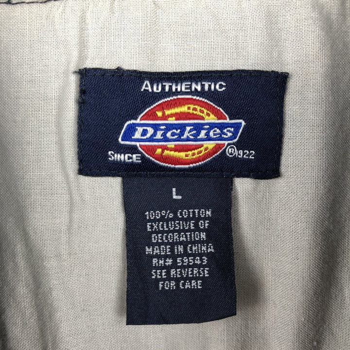 Dickies Short Sleeve Work Shirt Box Shirt Men's L Size cotton black type Vintage Second Hand