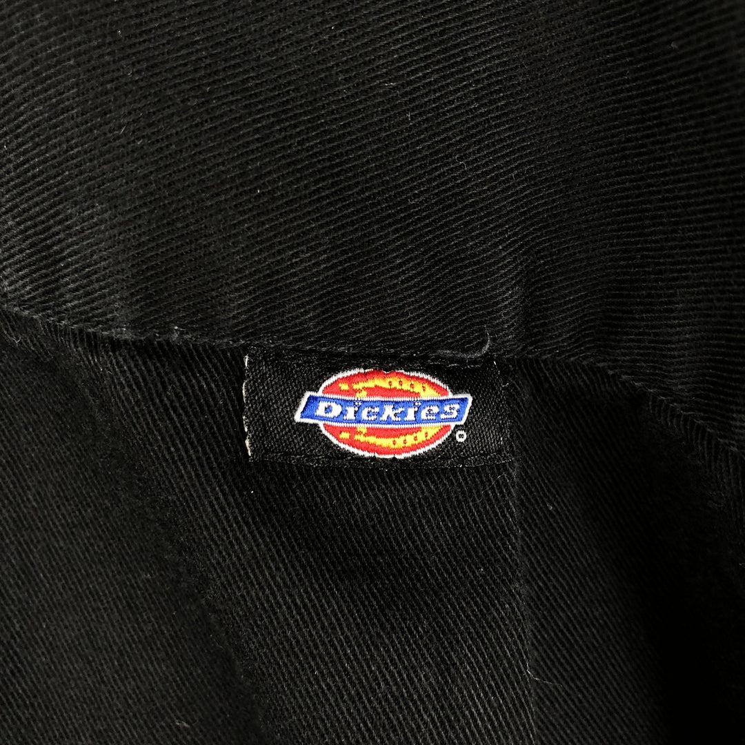 Dickies Short Sleeve Work Shirt Box Shirt Men's L Size cotton black type Vintage Second Hand