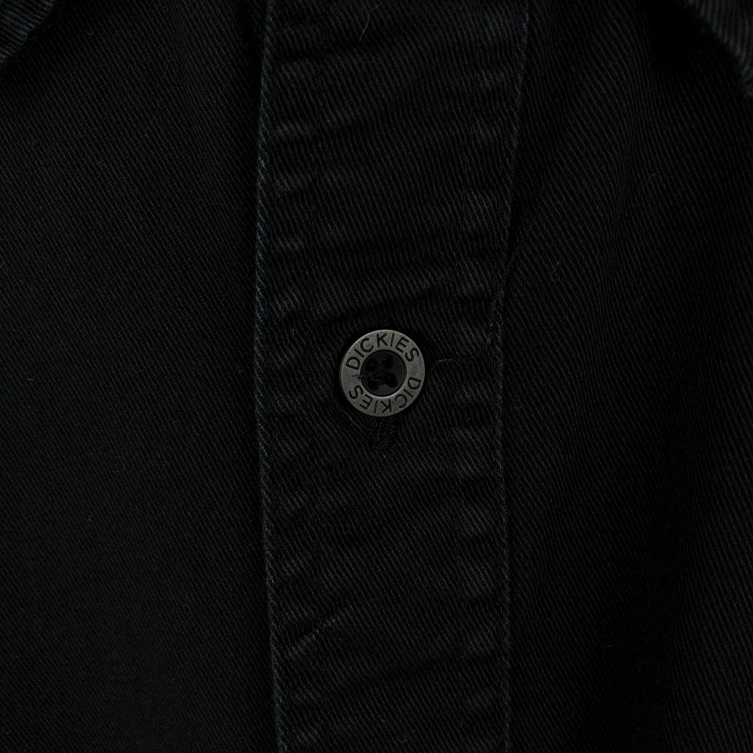 Dickies Short Sleeve Work Shirt Box Shirt Men's L Size cotton black type Vintage Second Hand