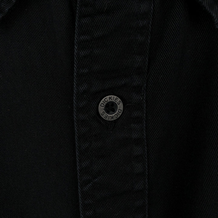 Dickies Short Sleeve Work Shirt Box Shirt Men's L Size cotton black type Vintage Second Hand