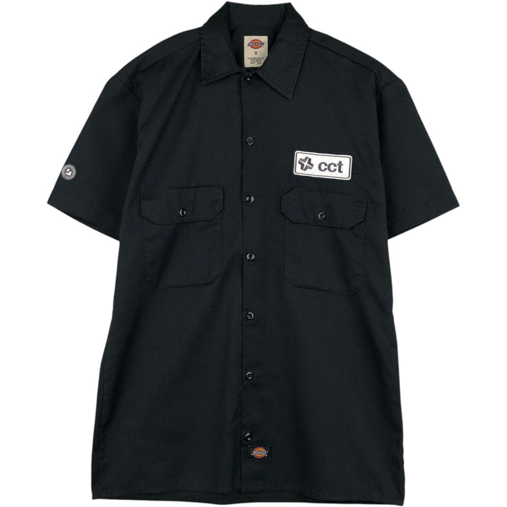 Dickies short-sleeved work shirt, boxy fit, men's size S. polyester black type Vintage Second Hand