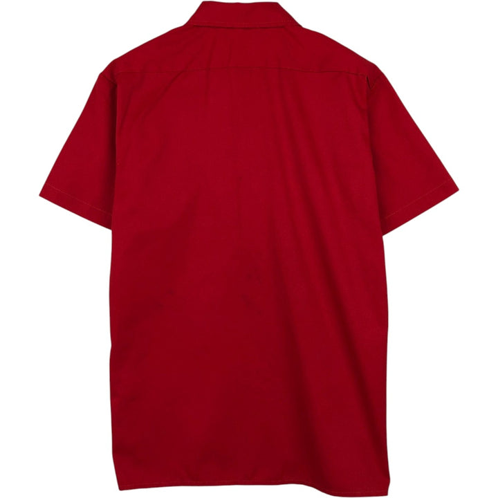 Dickies short-sleeved work shirt, boxy fit, men's size S. polyester red type Vintage Second Hand