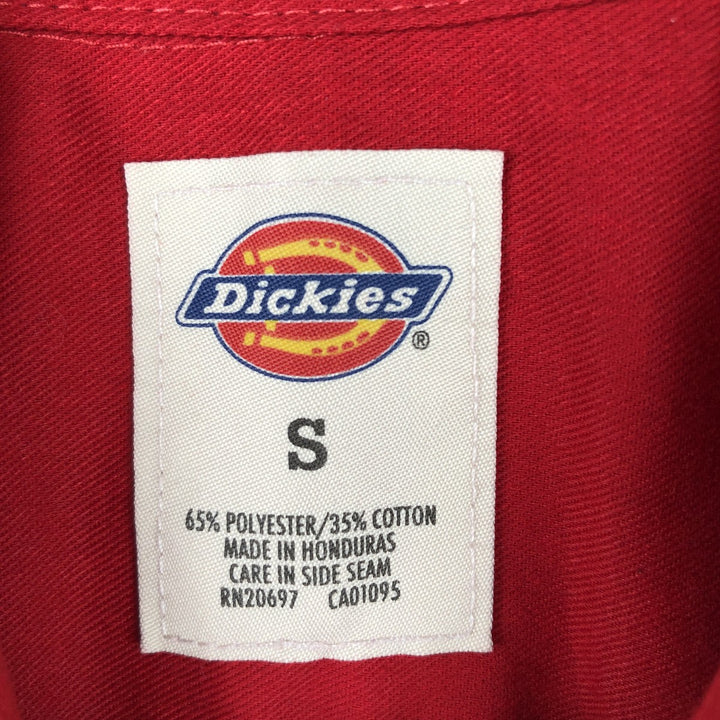 Dickies short-sleeved work shirt, boxy fit, men's size S. polyester red type Vintage Second Hand