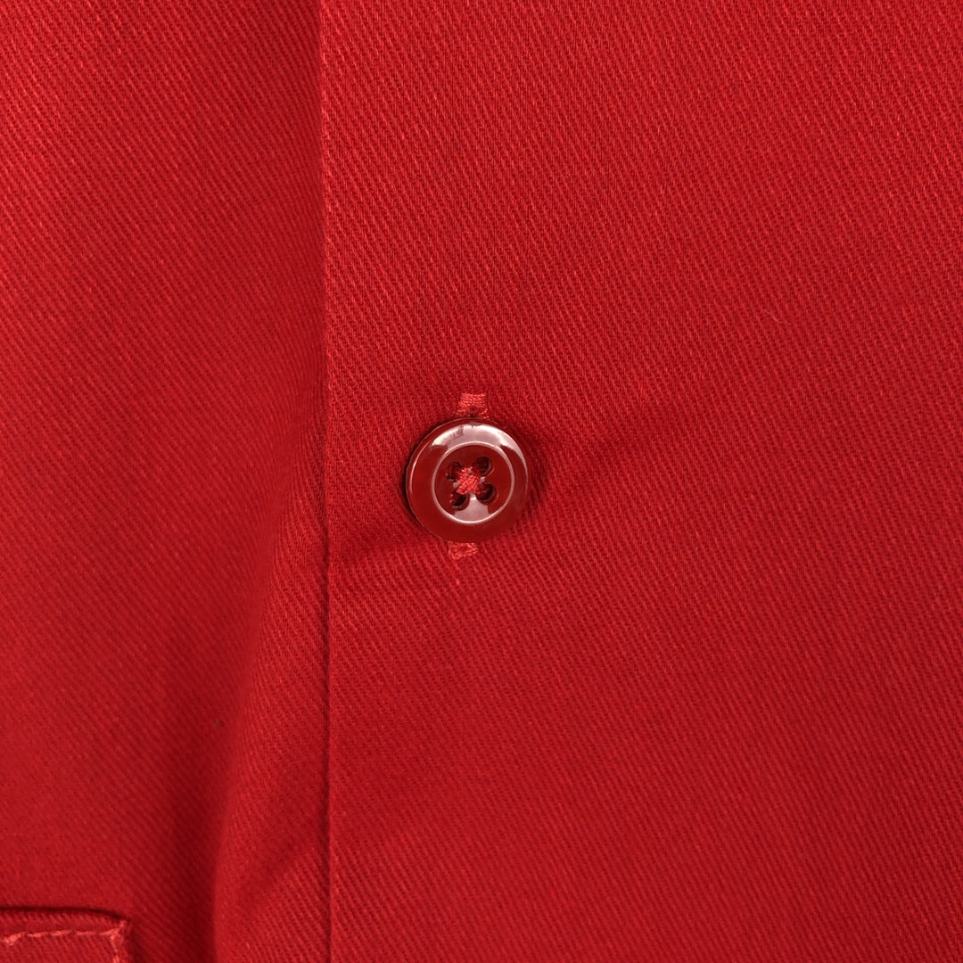 Dickies short-sleeved work shirt, boxy fit, men's size S. polyester red type Vintage Second Hand