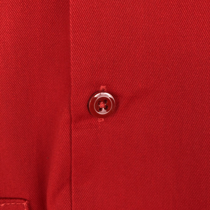 Dickies short-sleeved work shirt, boxy fit, men's size S. polyester red type Vintage Second Hand