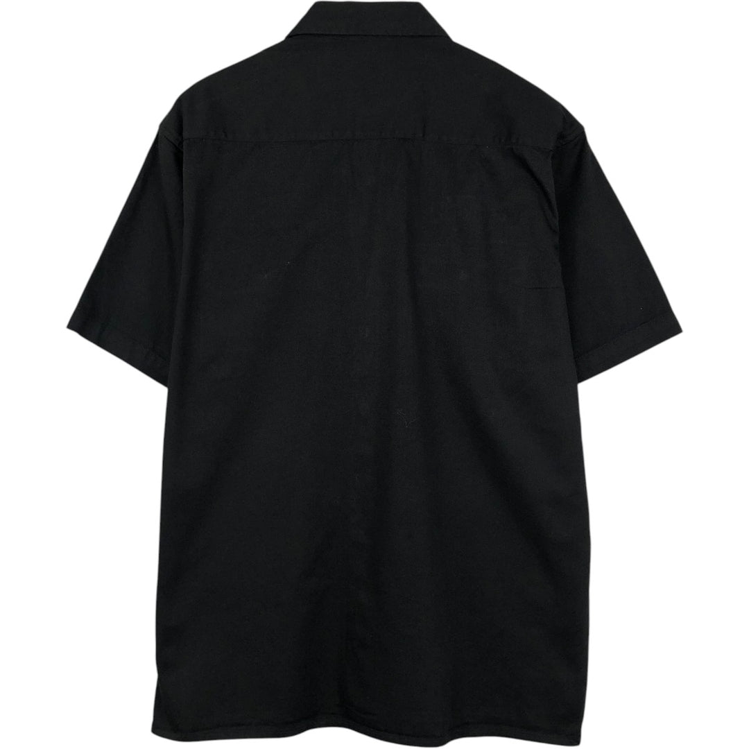 Dickies Short Sleeve Work Shirt Box Shirt Men's M Size cotton black type Vintage Second Hand