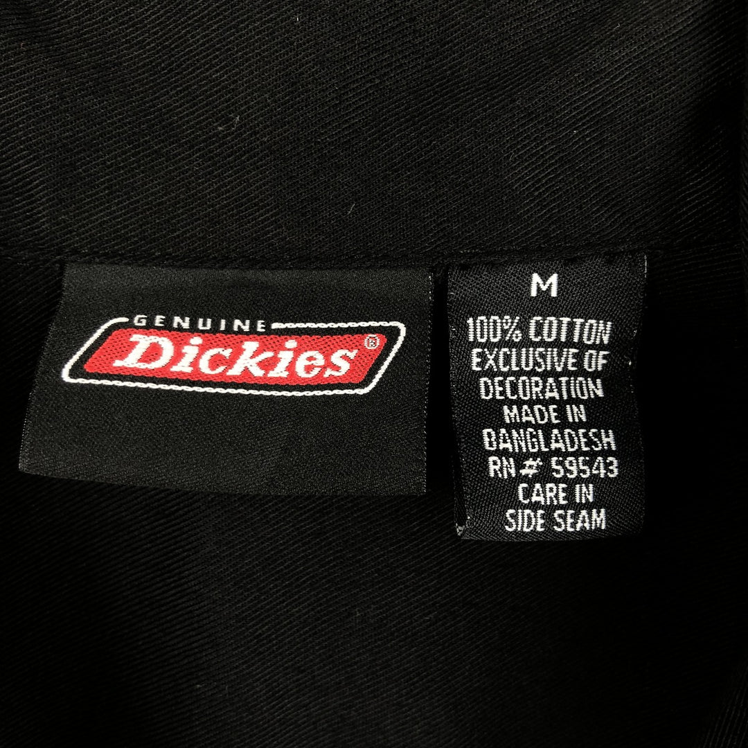 Dickies Short Sleeve Work Shirt Box Shirt Men's M Size cotton black type Vintage Second Hand