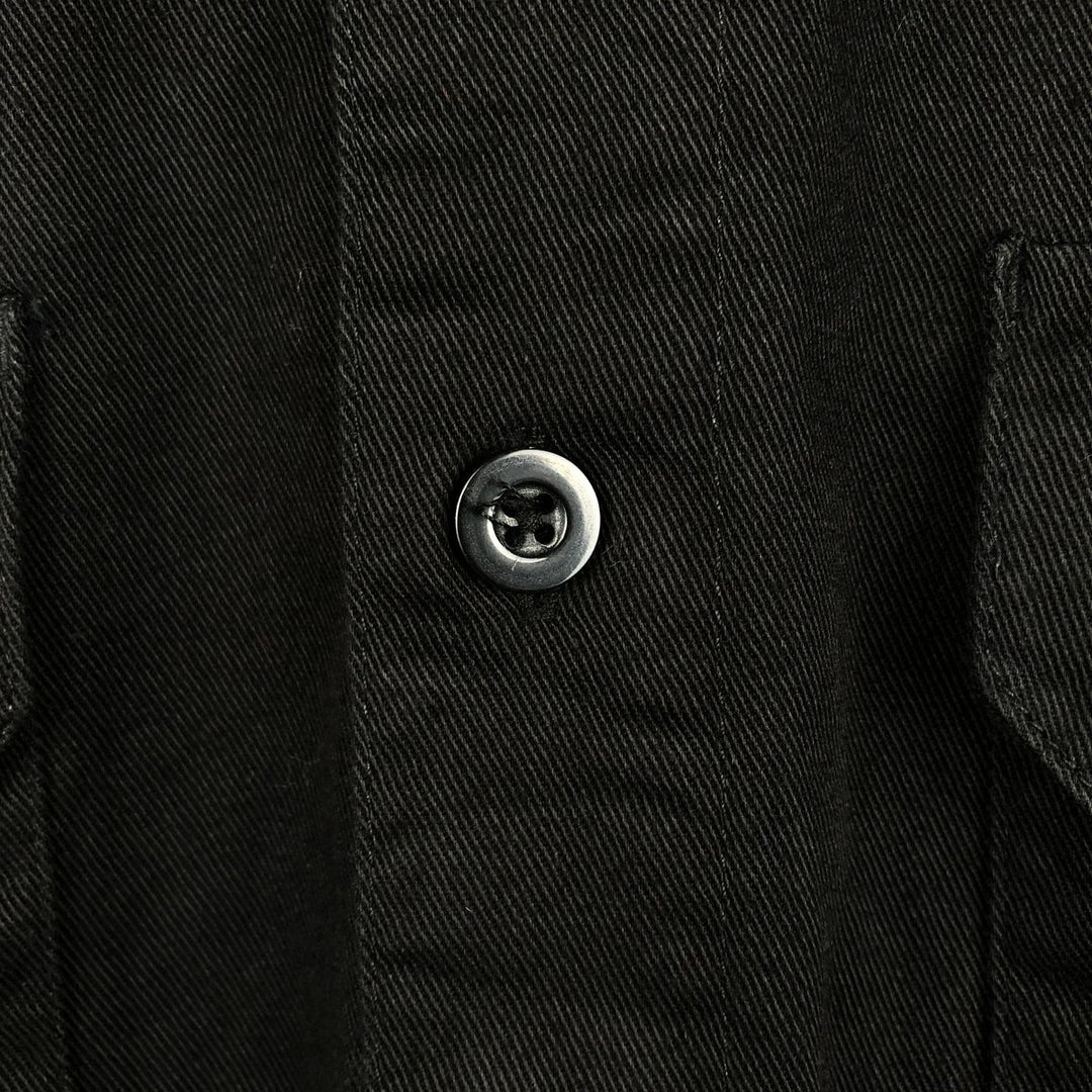 Dickies Short Sleeve Work Shirt Box Shirt Men's M Size cotton black type Vintage Second Hand