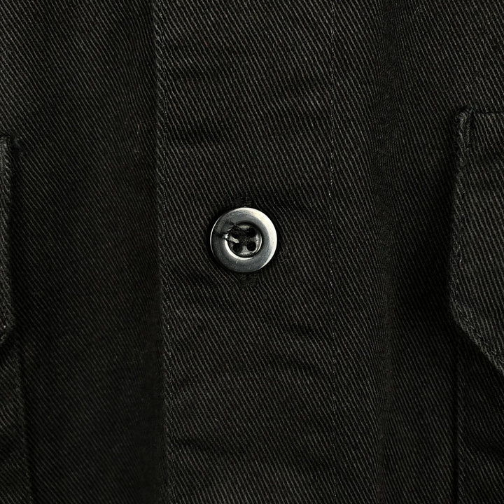 Dickies Short Sleeve Work Shirt Box Shirt Men's M Size cotton black type Vintage Second Hand