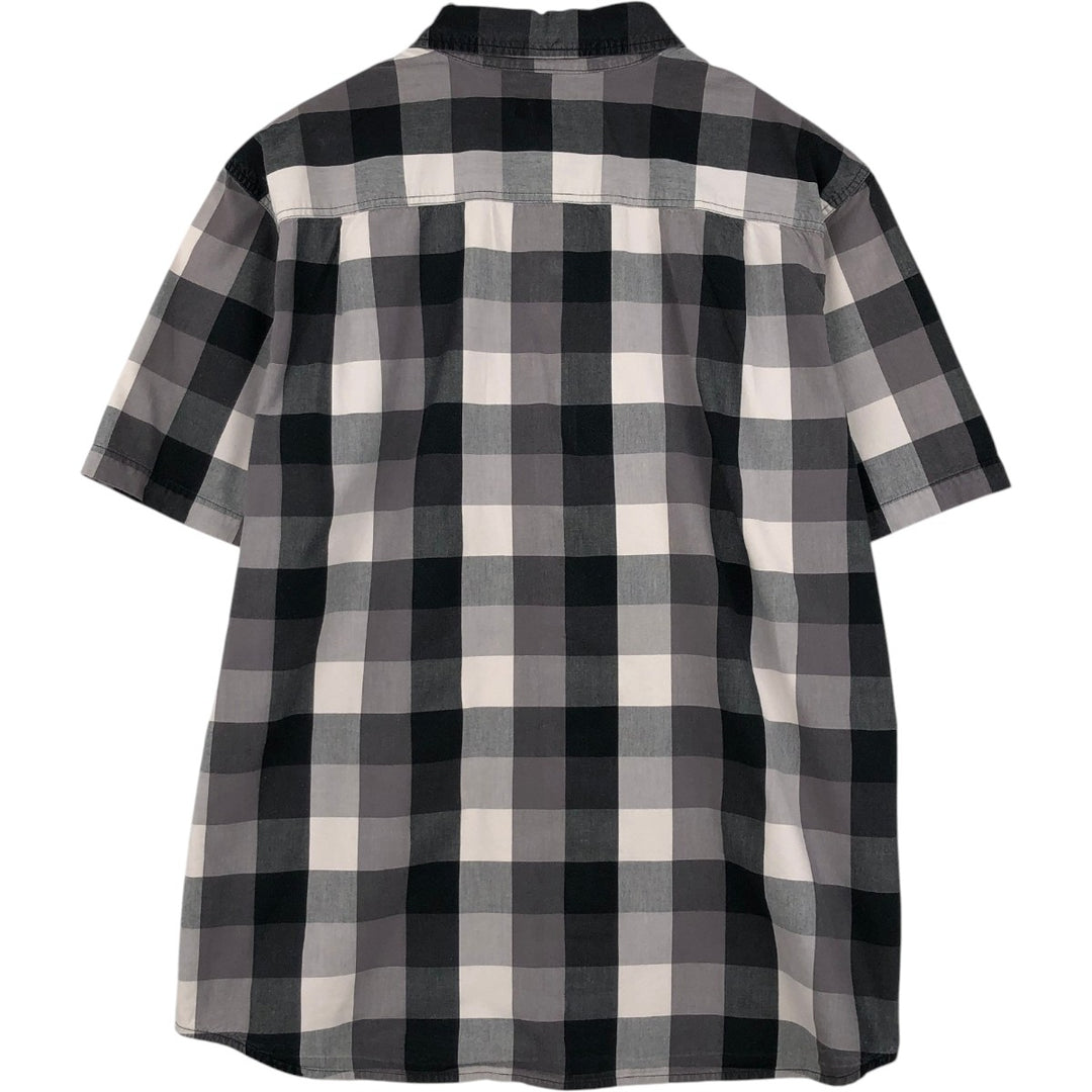 Carhartt RELAXED FIT Check Pattern Short Sleeve Work Shirt Men's XL cotton black type Vintage Second Hand