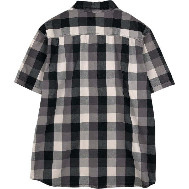 Carhartt RELAXED FIT Check Pattern Short Sleeve Work Shirt Men's XL cotton black type Vintage Second Hand