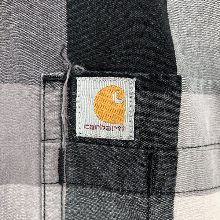 Carhartt RELAXED FIT Check Pattern Short Sleeve Work Shirt Men's XL cotton black type Vintage Second Hand