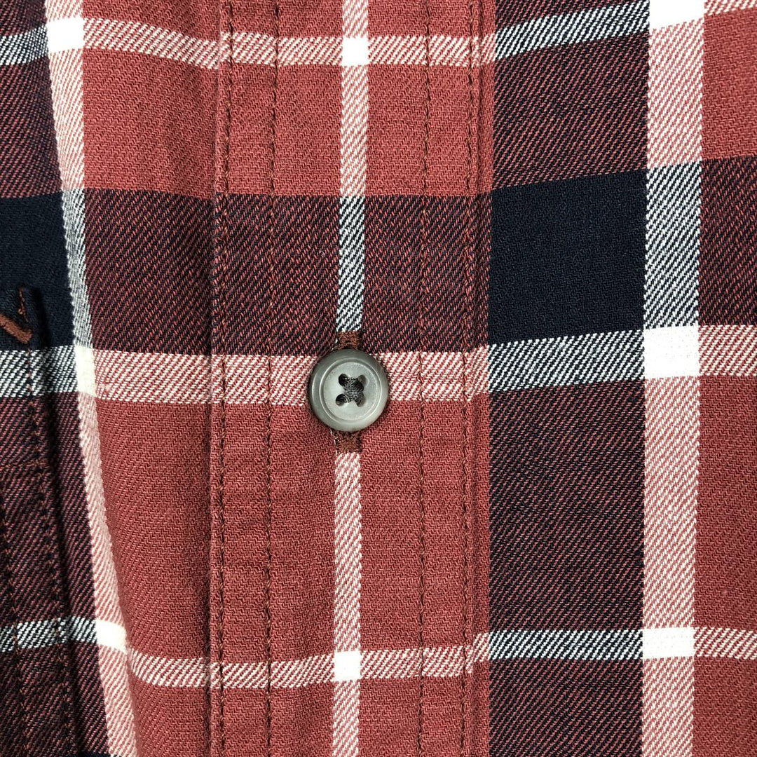Carhartt RELAXED FIT Check Pattern Short Sleeve Work Shirt, Men's L size cotton red type Vintage Second Hand