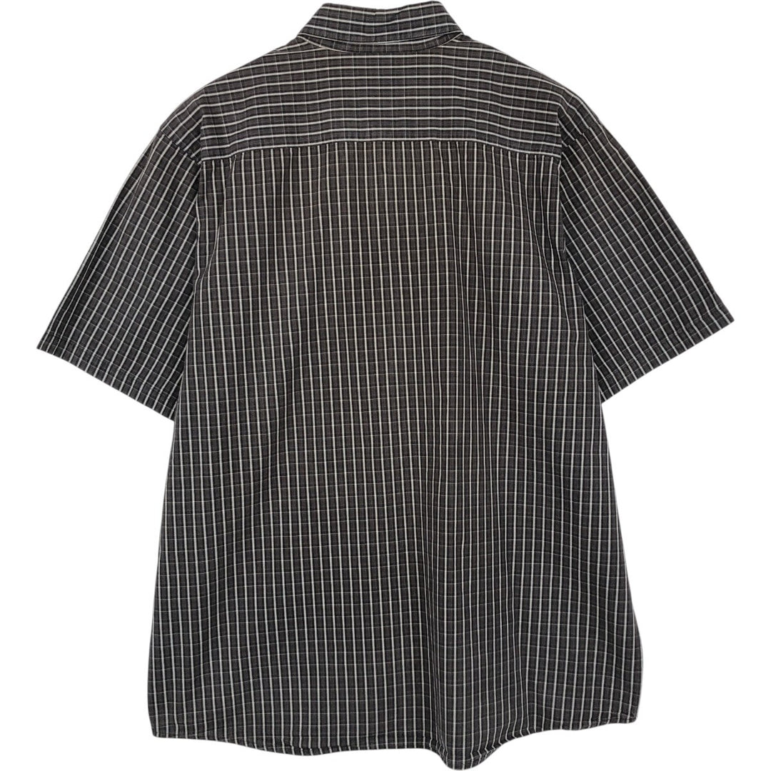 Carhartt Check Pattern Short Sleeve Work Shirt, Men's XL cotton brown type Vintage Second Hand